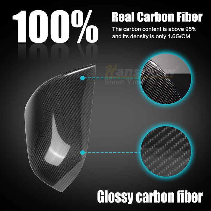 Coque de rétroviseur en fibre de carbone véritable pour modèle Y/3