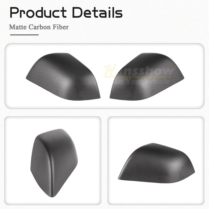 Model Y/3 Real Carbon Fiber Rearview Mirror Cover