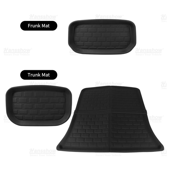 Model 3/Y Waterproof Floor Mats All Weather Floor Liners (Full Set)