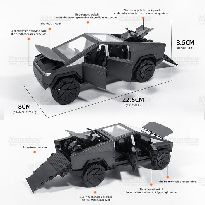 Modèle de voiture en alliage de camionnette Tesla Cybertruck