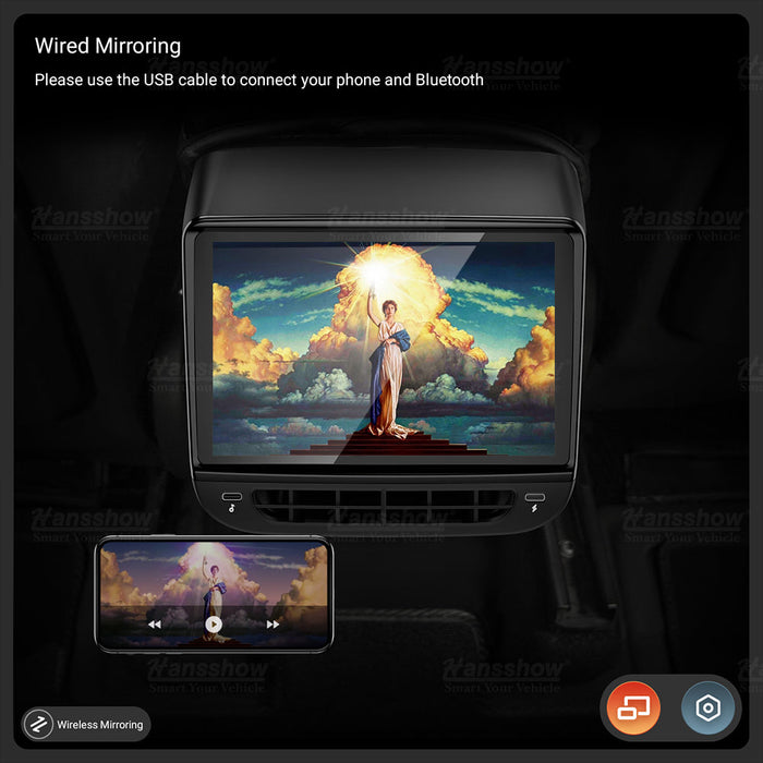 Hansshow Model 3/Y H7 Plus Rear Touch Screen Carplay Auto Display ( Android 13 System)(Special)