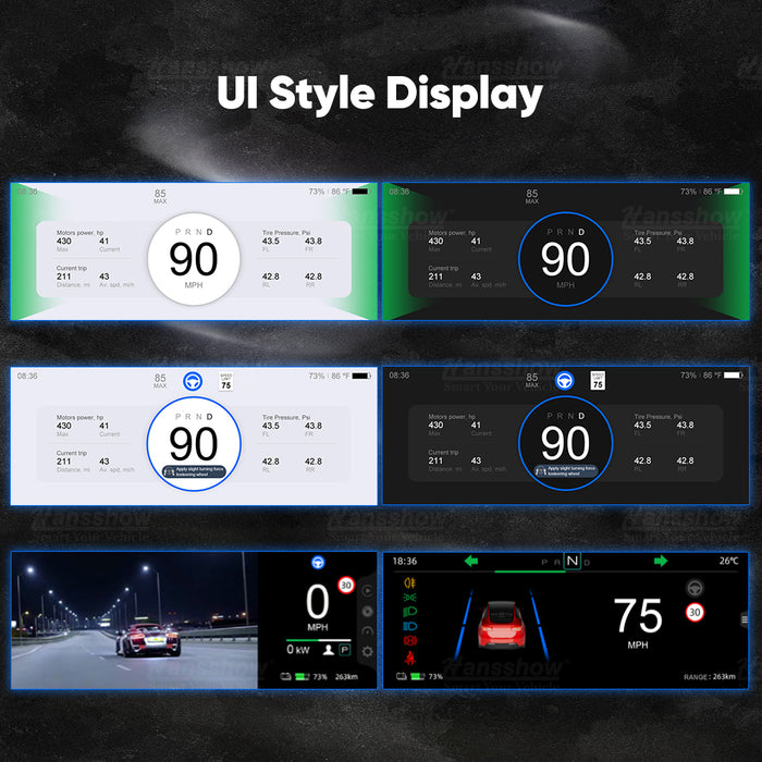 Écran d'affichage tête haute du groupe d'instruments Carplay Tesla modèle 3/Y F68