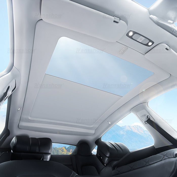 Tesla Model Y Electric Powered Sunshade Retractable Glass Roof Sunshade | Hansshow