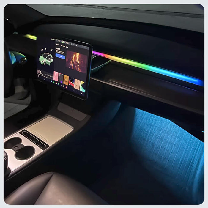 Bandes lumineuses RVB pour grille d'aération d'ambiance Tesla de Hansshow pour Tesla Model 3/Y