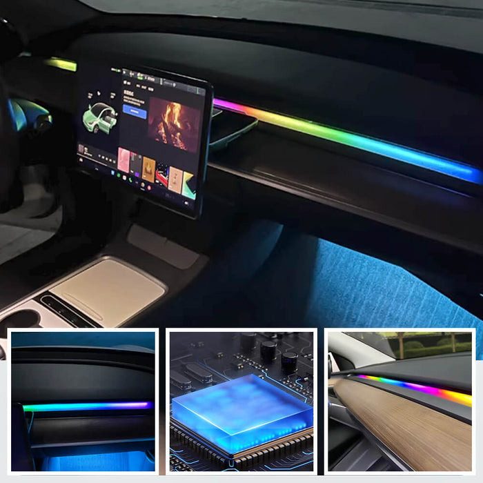 Hansshow Tesla Ambient Light Air Vent RGB Light Strips For Tesla Model 3/Y