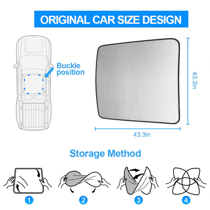 Hansshow Sunshade For Rivian R1T R1S Roof Sun Shade