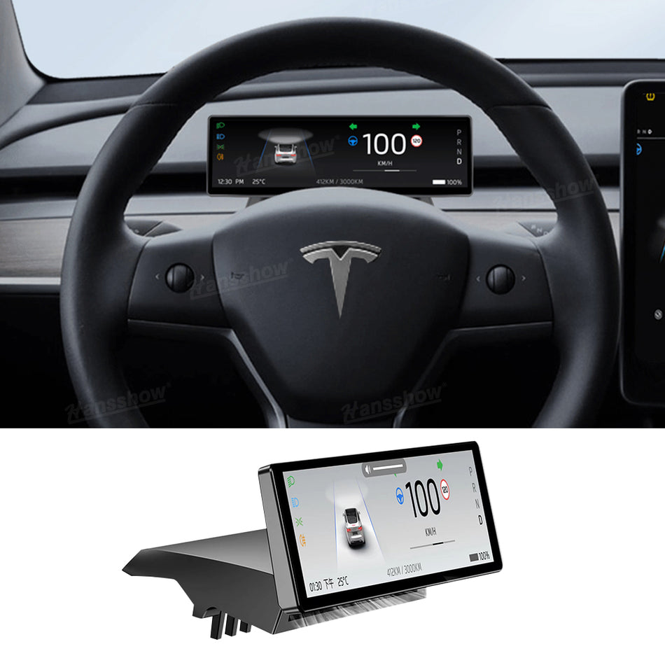 Tableau de bord à écran tactile F888 de 8,8 pouces avec grille d'aération intégrée, affichage tête haute du tableau de bord Tesla Model 3/Y | Hansshow