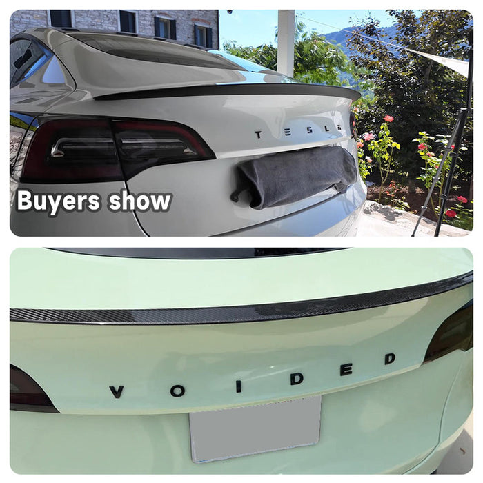 Model 3/Y Real Carbon Fiber Rear Trunk Lip Spoiler