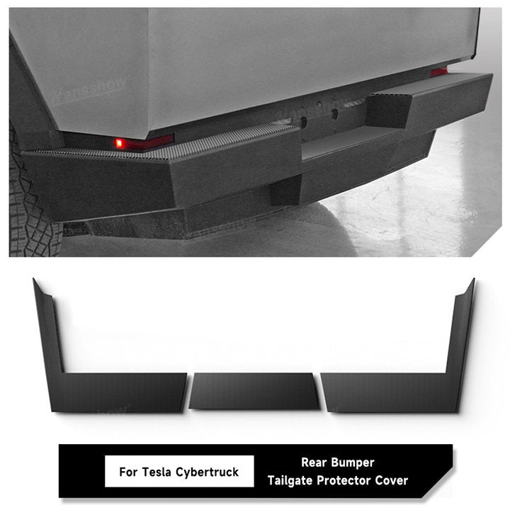 Tesla Cybertruck Rear Bumper Tailgate Protector Cover Truck Sill Molding Cap Protective Trim Exterior Accessories|Hansshow