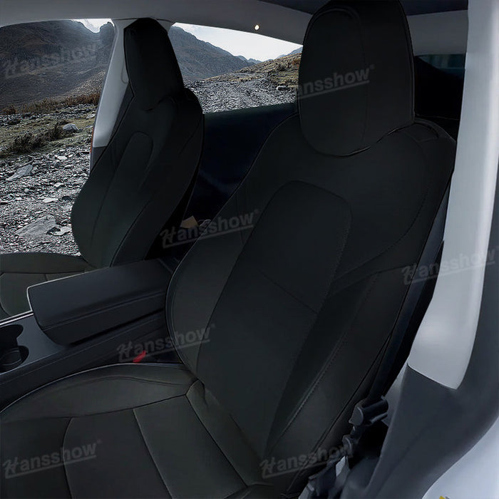 Model Y/3/3 Highland Massage Seat Cover Nappa Leather Custom Interior Accessories | Hansshow