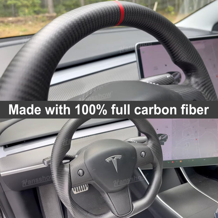 Model 3/Y Full Carbon Fiber Steering Wheel With Heating Function