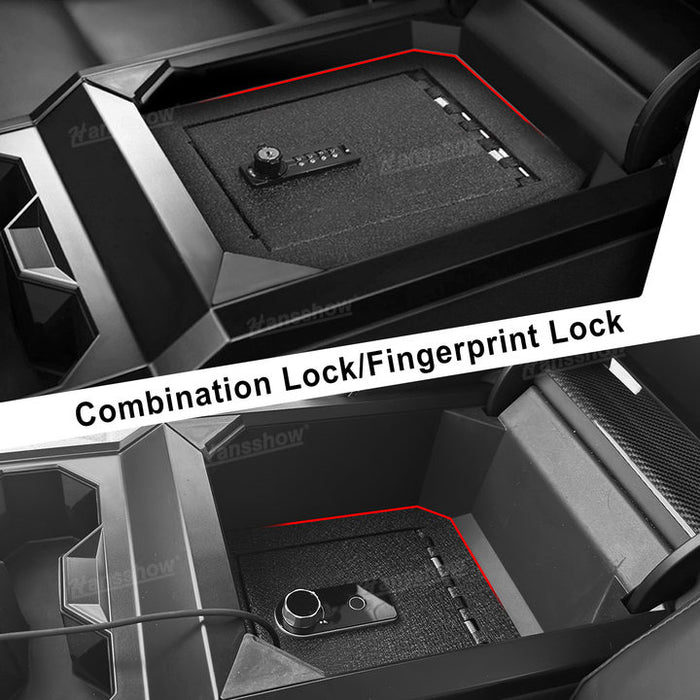 Tesla Cybertruck Center Console Safe LockBox Insert Lock Vault Box Extra Storage Anti-Theft|Hansshow