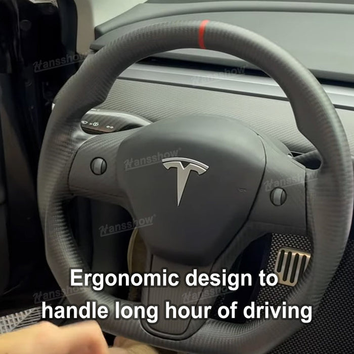 Model 3/Y Full Carbon Fiber Steering Wheel With Heating Function