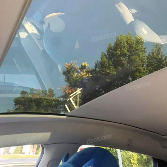 Tesla Model Y Integrated Electric Retractable Glass Roof Sunshade Upgrade With Ambient Lighting-Voice Controlled|Hansshow