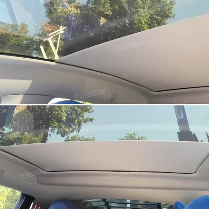 Tesla Model Y Integrated Electric Retractable Glass Roof Sunshade Upgrade With Ambient Lighting-Voice Controlled|Hansshow