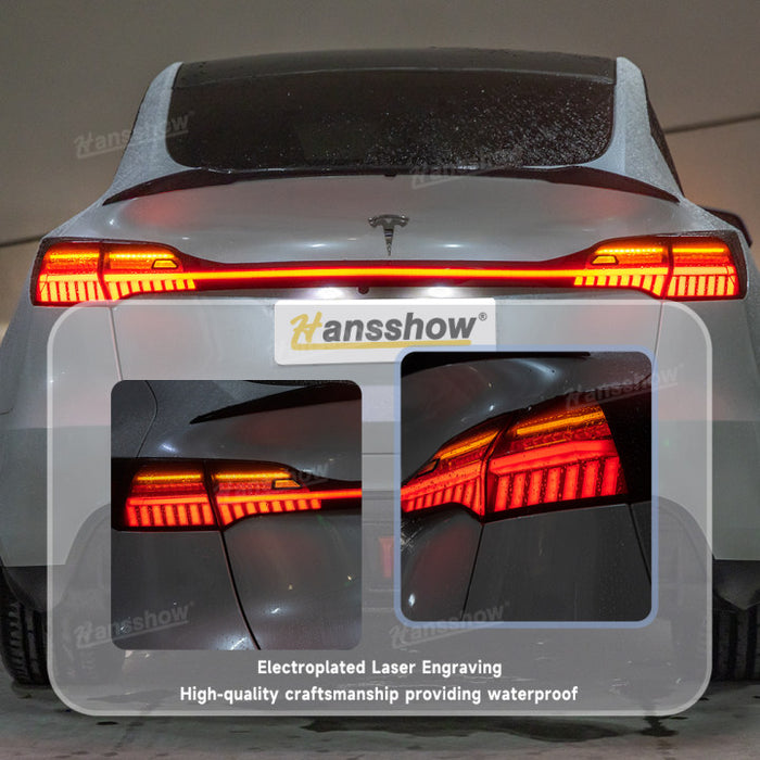 Tesla Model Y Full-Width Tail Light 2024 New Style Rear Brake Turn Signal Lights|Hansshow