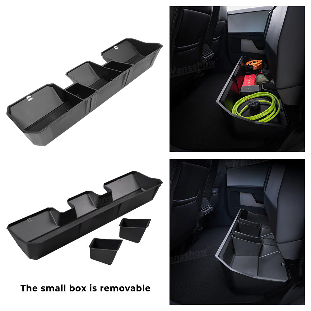 Tesla Cybertruck Underseat Storage Box Upgraded Under Seat Black Interior Accessories|Hansshow