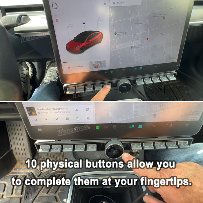 Center Console Physical Control Button Multiple Functions for Tesla Model Y/3