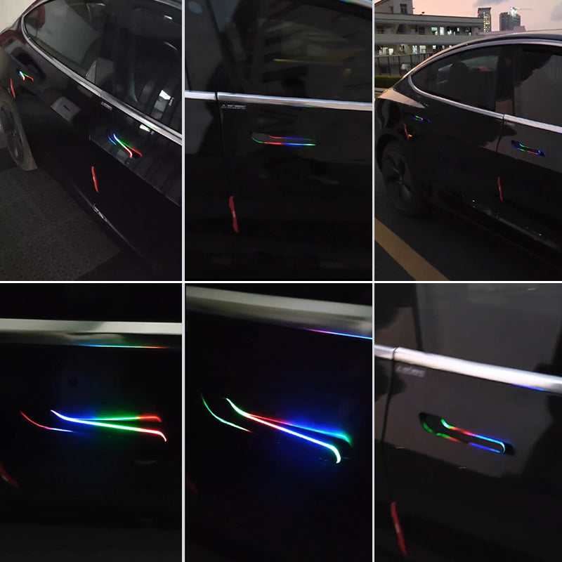 The light of vehicle door handles display