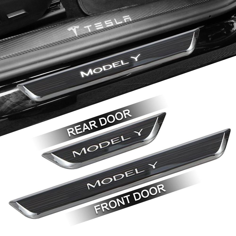 Tesla Model Y Rear Door Sill Protectors (5 Seater)
