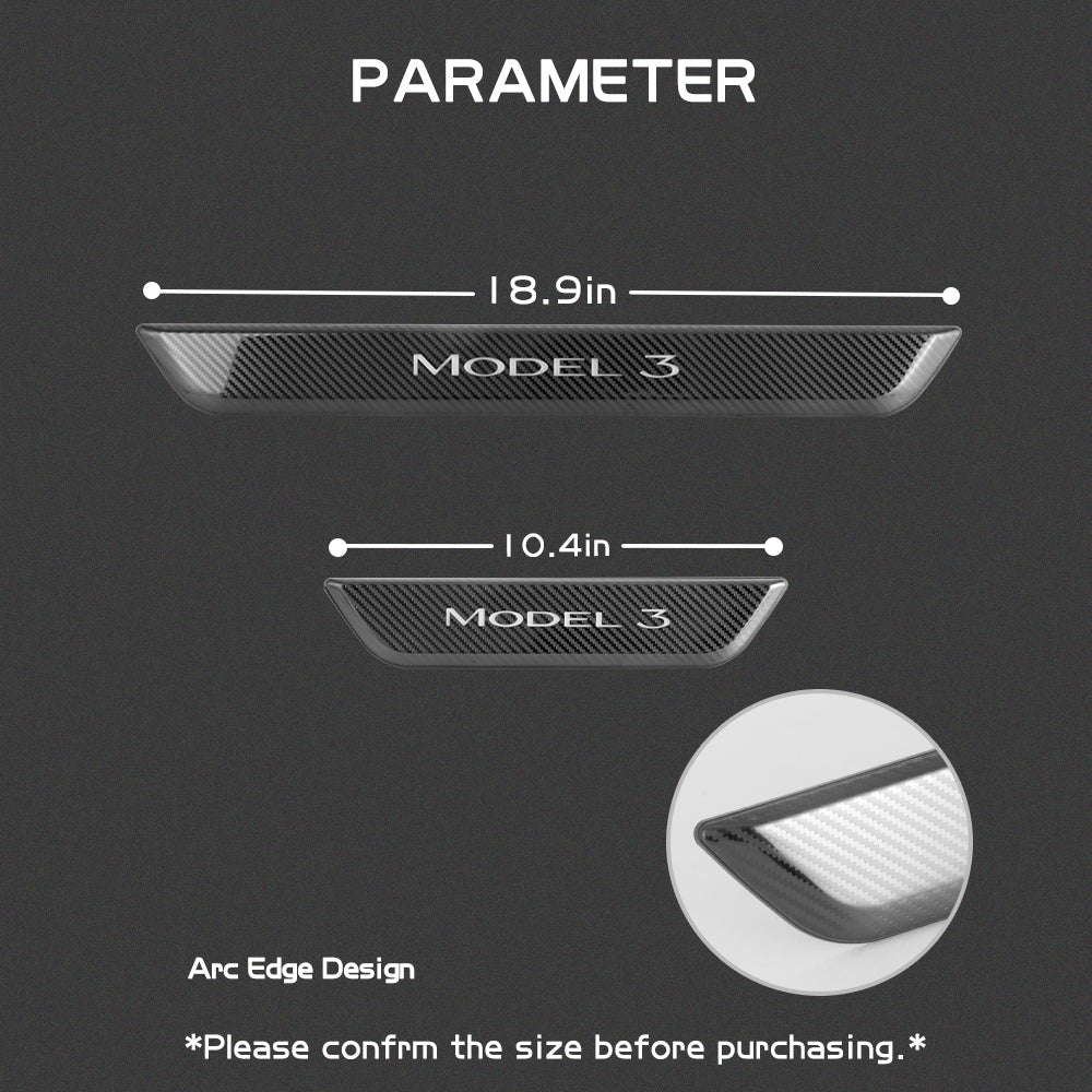 18.9 in and 10.9 in illuminated door sills