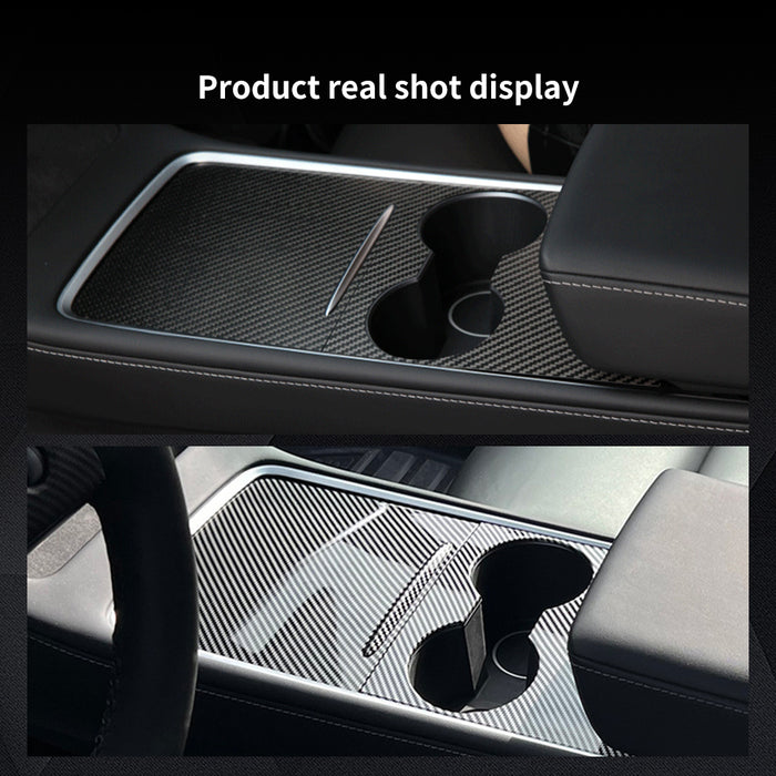 Real Carbon Fiber Center Console Trim Panel Cover 