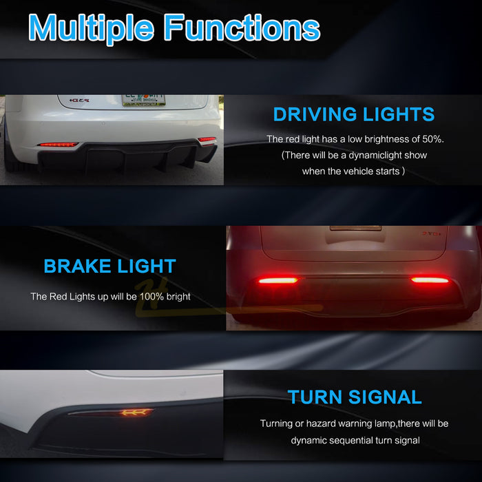 Mutiple functions for bumper tail light