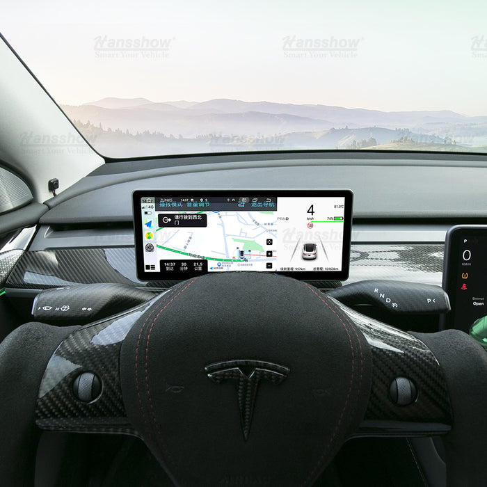 Affichage tête haute du groupe d'instruments Tesla modèle 3 Y Android 4G 10,25 pouces | Hansshow 