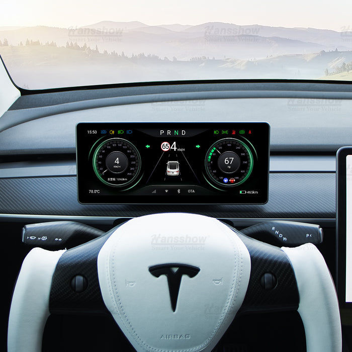 Affichage tête haute du groupe d'instruments Tesla modèle 3 Y Android 4G 10,25 pouces | Hansshow 