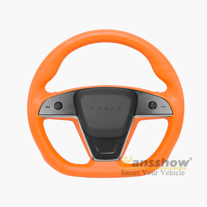 Hansshow 2021+ Model X/S Round Steering Wheel - Nappa Leather