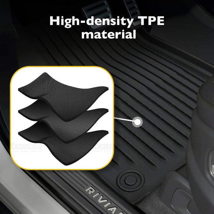 Hansshow All-Weather TPE Floor Mats For 2022+ Rivian R1T