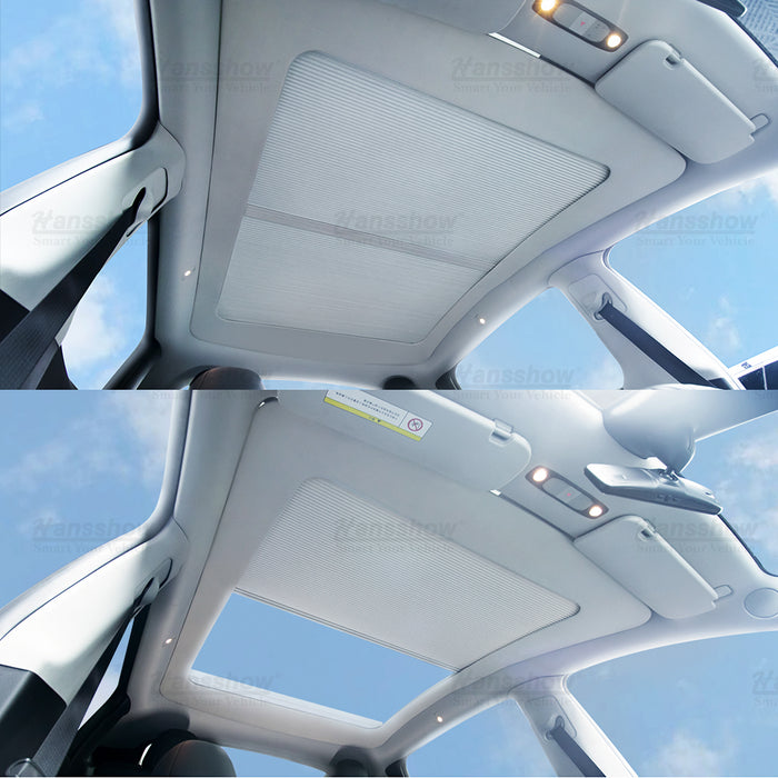 Hansshow Model Y Retractable Glass Roof Sunshade