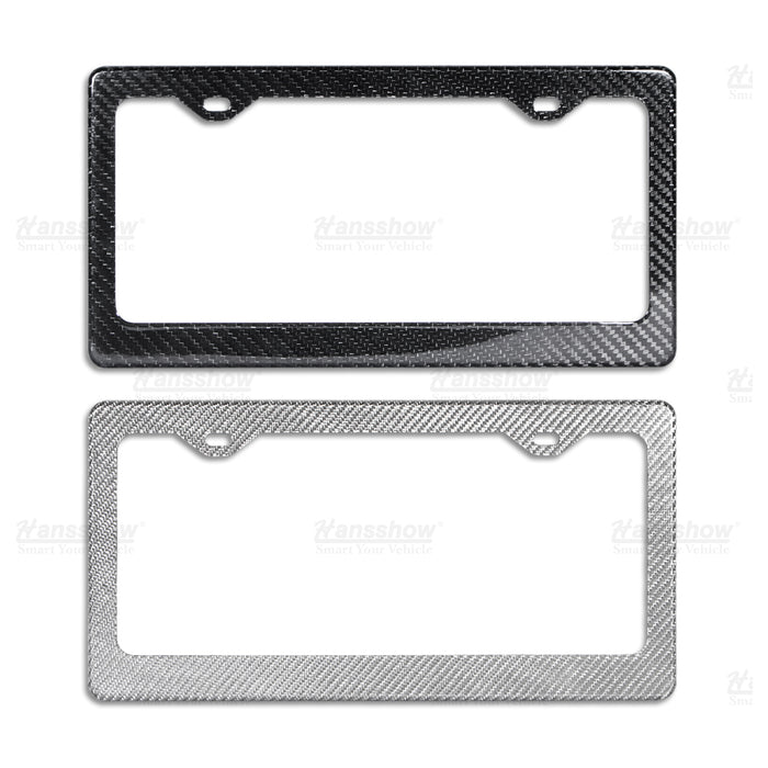 Hansshow Real Carbon Fiber License Plate Frame For Model S3XY (2pcs/set)