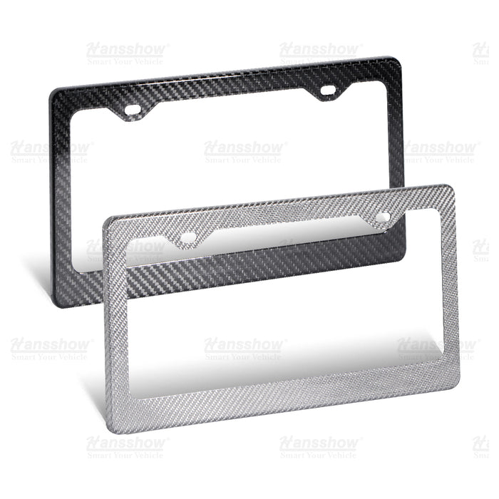 Hansshow Real Carbon Fiber License Plate Frame For Model S3XY (2pcs/set)