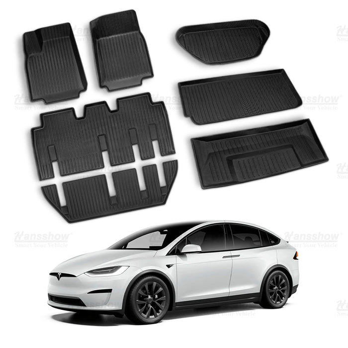 Hansshow Tesla Model X 2021+ Waterproof Floor Mats +Trunk&Frunk Floor Liners