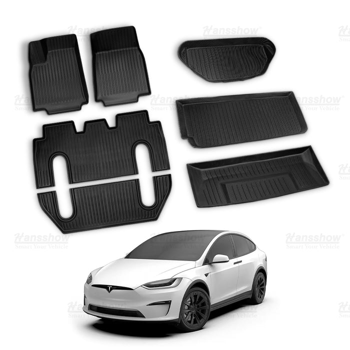 Hansshow Tesla Model X 2021+ Waterproof Floor Mats +Trunk&Frunk Floor Liners