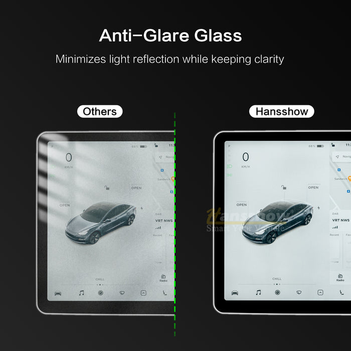 Model 3/Y Tempered Glass Screen Protector with auto-alignment mount kit