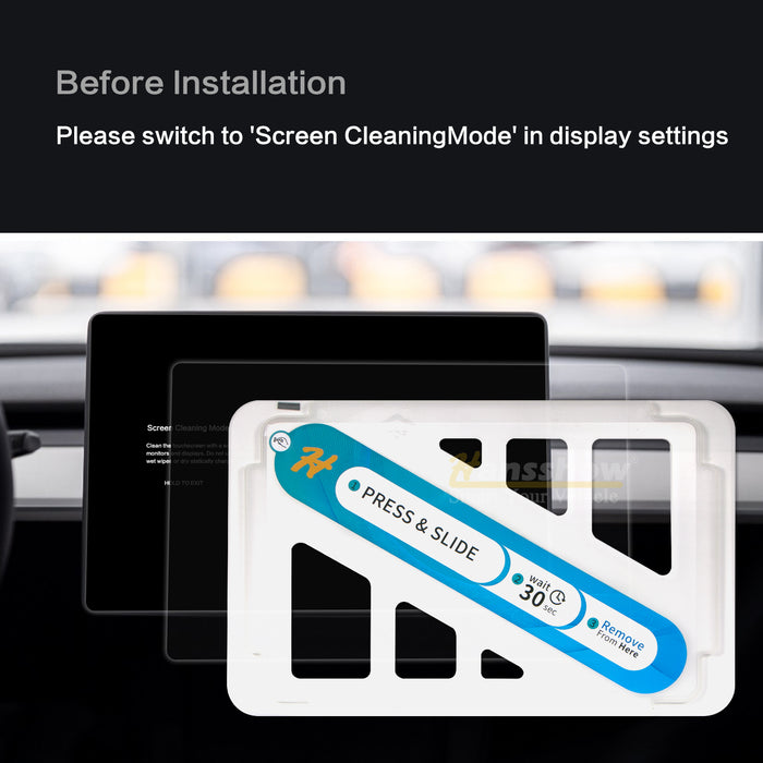 Model 3/Y Tempered Glass Screen Protector with auto-alignment mount kit