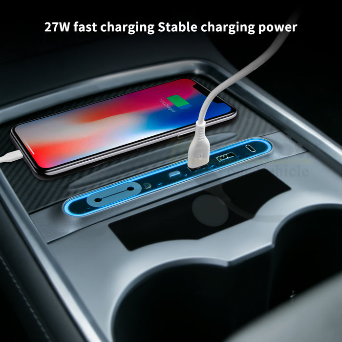 Model 3/Y Center Console Multi-port USB Charging Hub