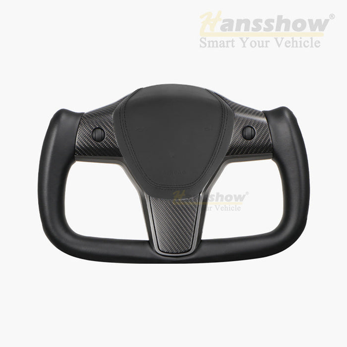 Model 3/Y Yoke Style Carbon Fiber Steering Wheel