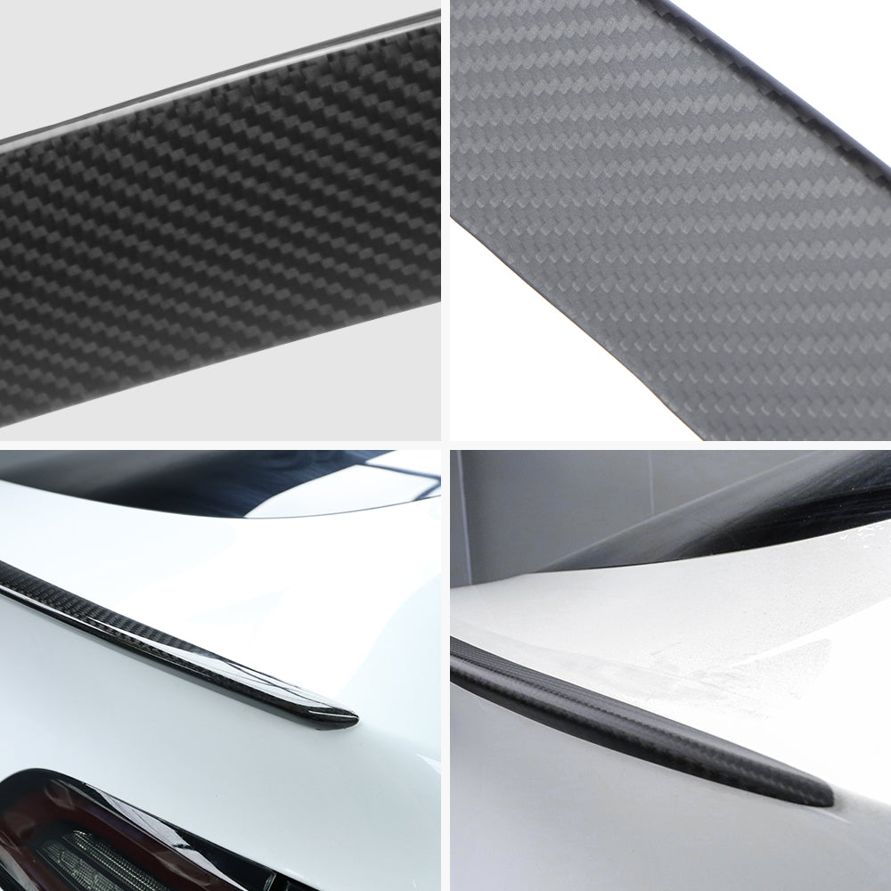 Gloss carbon fiber rear spoiler